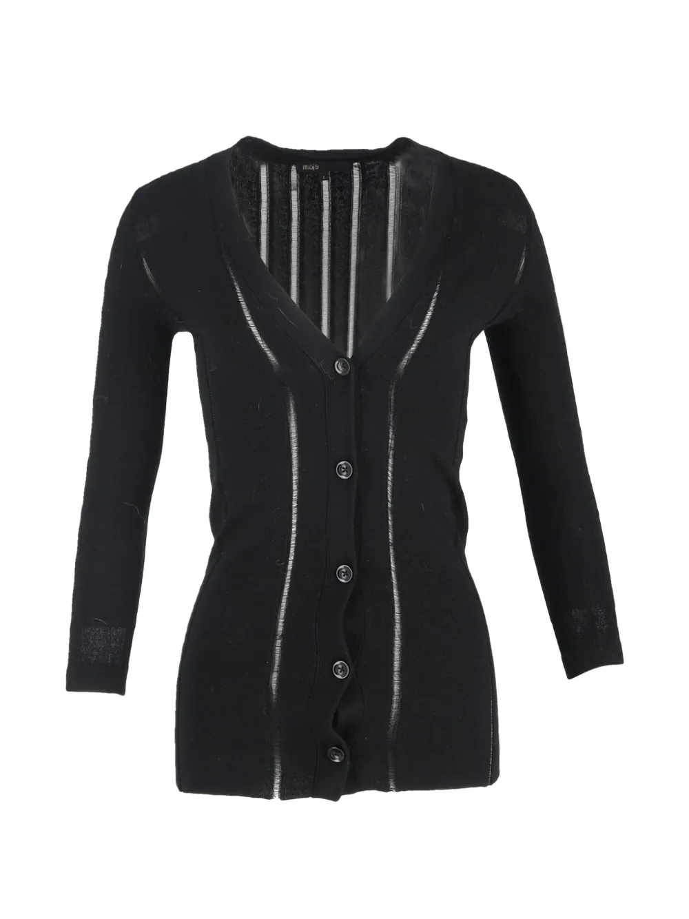Maje knitted buttoned cardigan - Nero