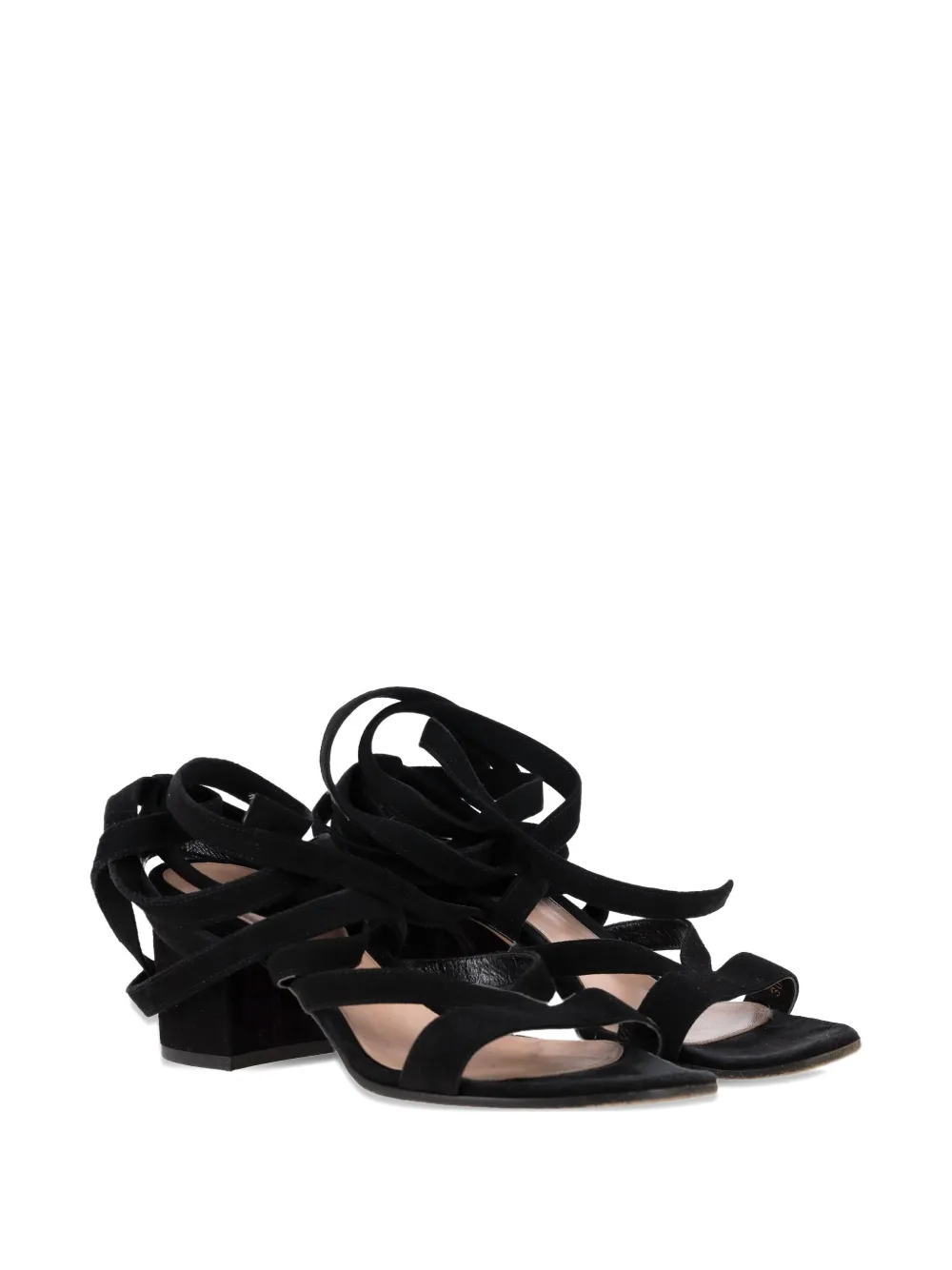 Gianvito Rossi wrap-around ankle-tie sandals - Zwart