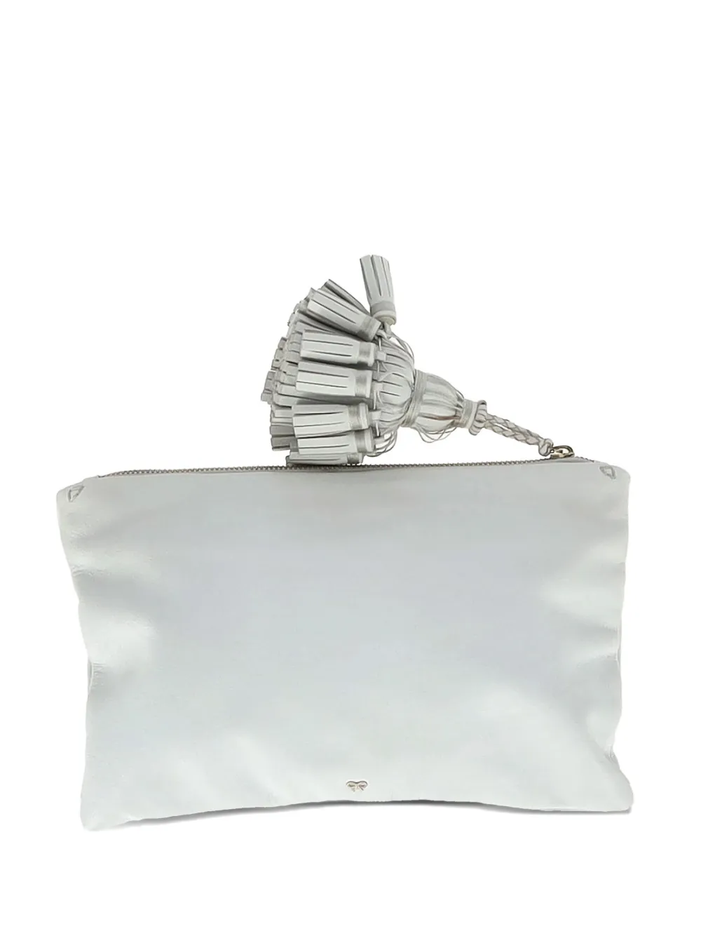 Anya Hindmarch Georgiana tassel leather clutch - Bianco