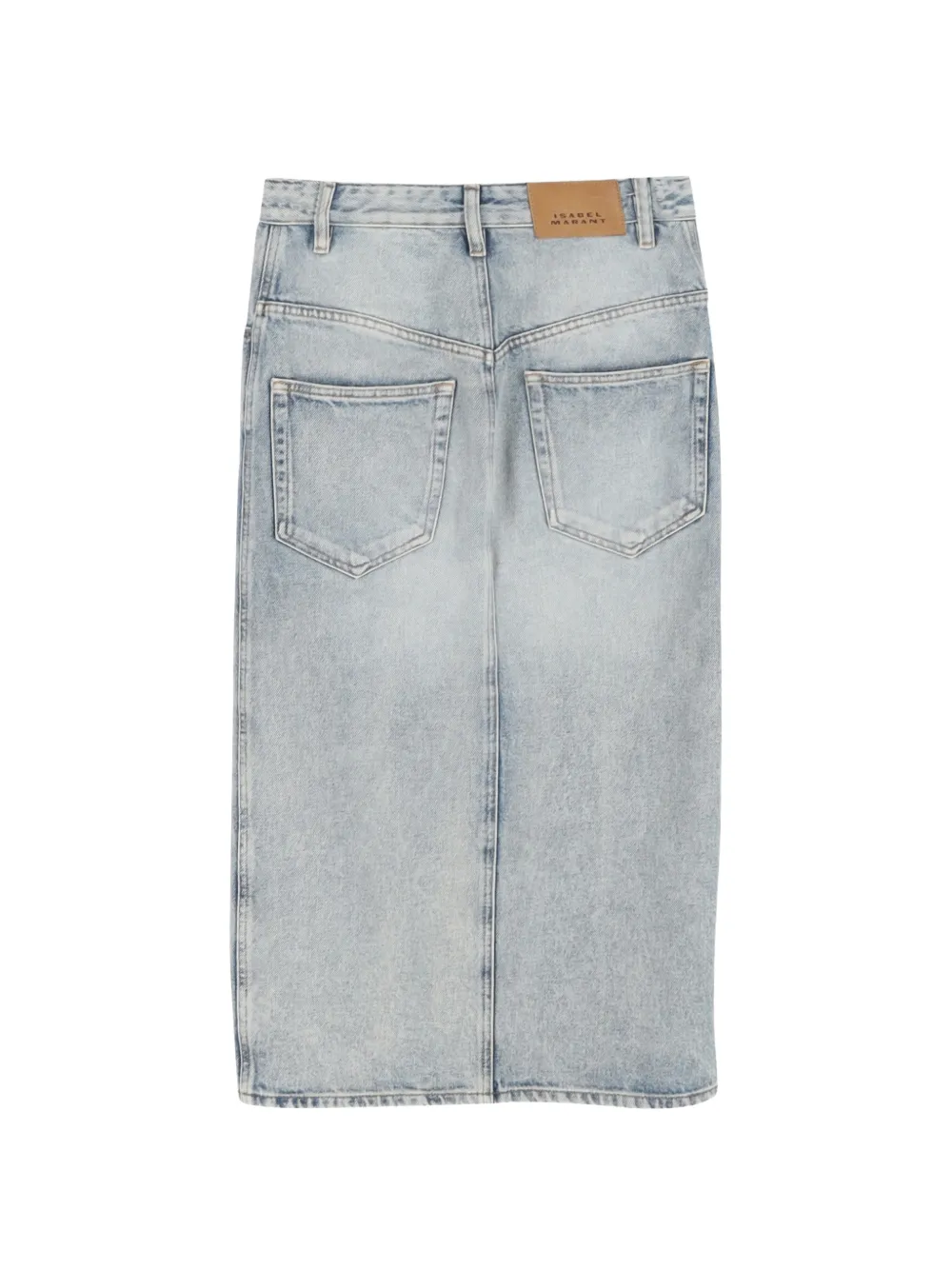 Isabel Marant Vintage Vandy button-fastening denim midi skirt - Blauw