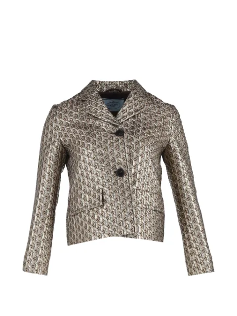 Prada Pre-Owned single-breasted geometric blazer