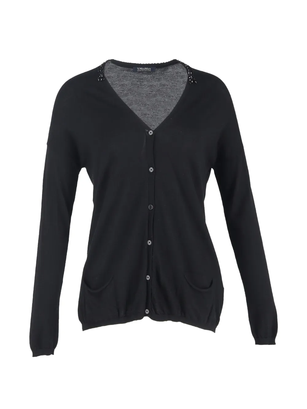 Max Mara embellished buttoned cardigan - Nero