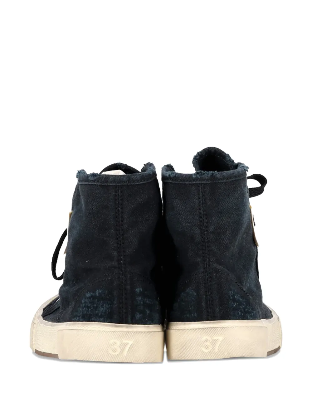 Balenciaga Pre-Owned Paris distressed high-top sneakers - Zwart