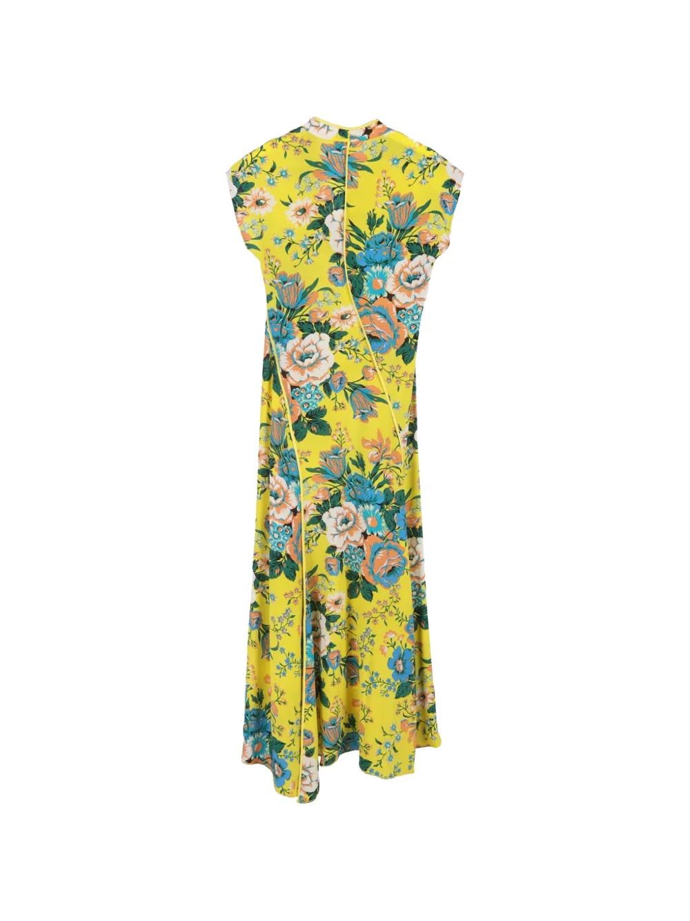 Diane Von Furstenberg Vintage Bournier floral-print maxi dress - Geel