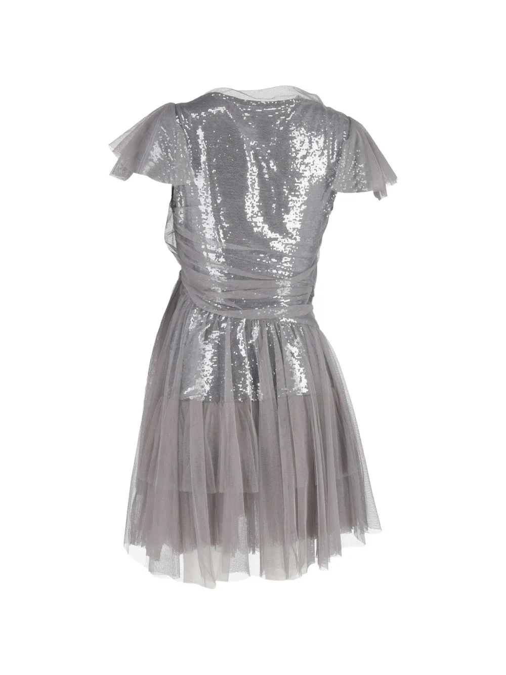 Diane Von Furstenberg Vintage Yadira sequinned tulle dress - Zilver