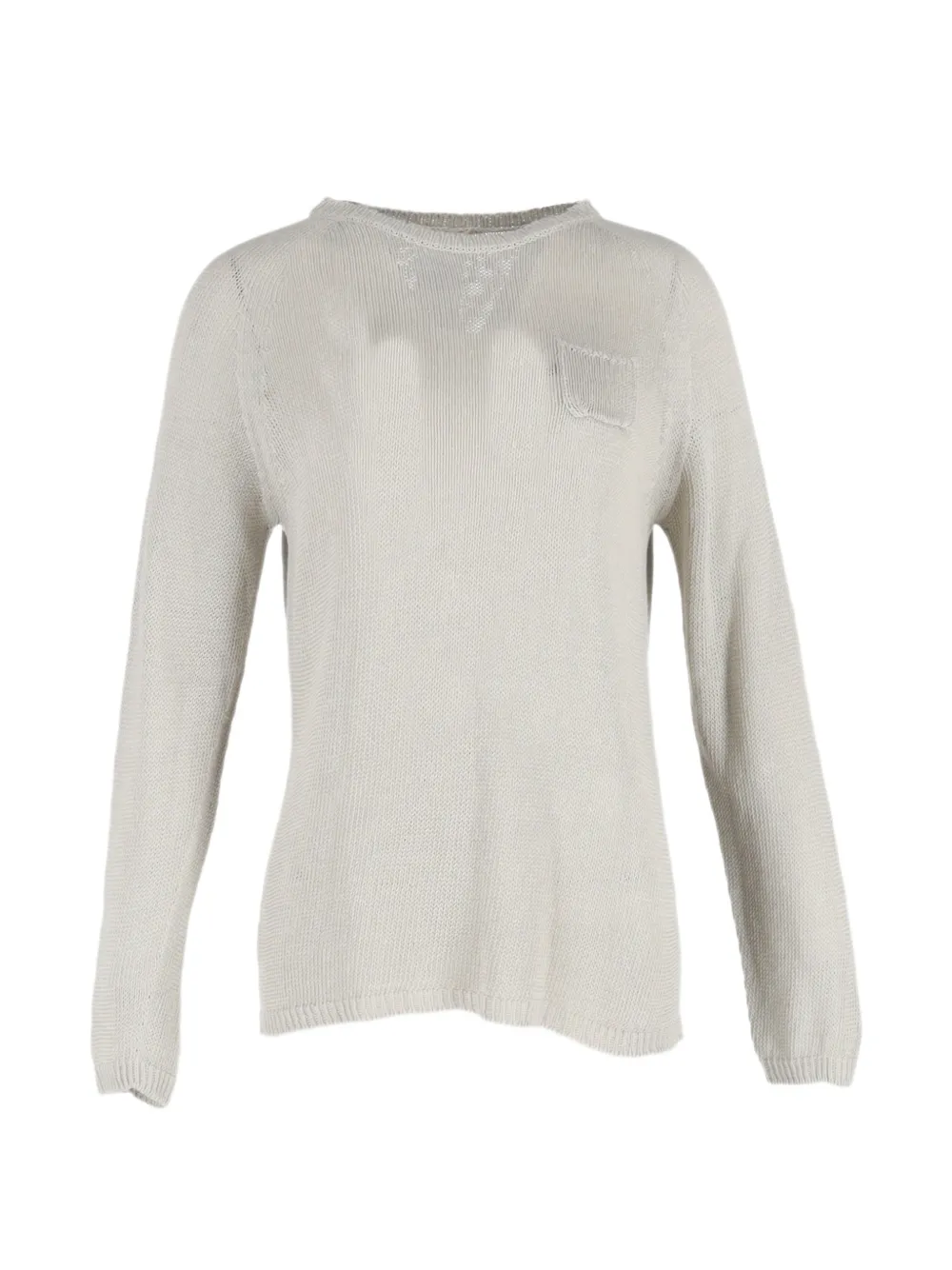 Max Mara long-sleeve crew-neck sweater - Grigio