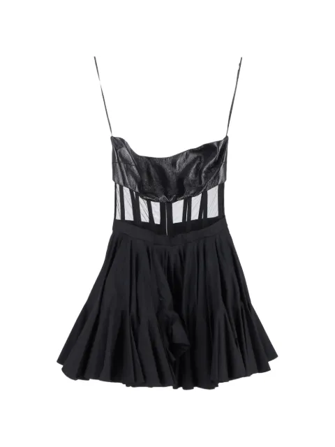 David Koma leather mini dress