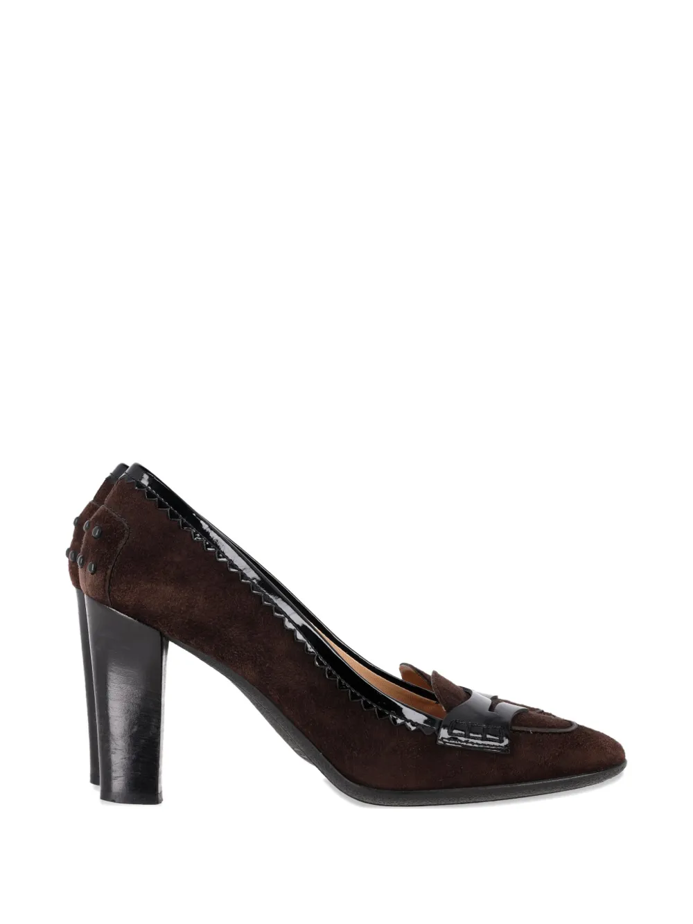 Tod's Vintage penny block-heel pumps - Marrone