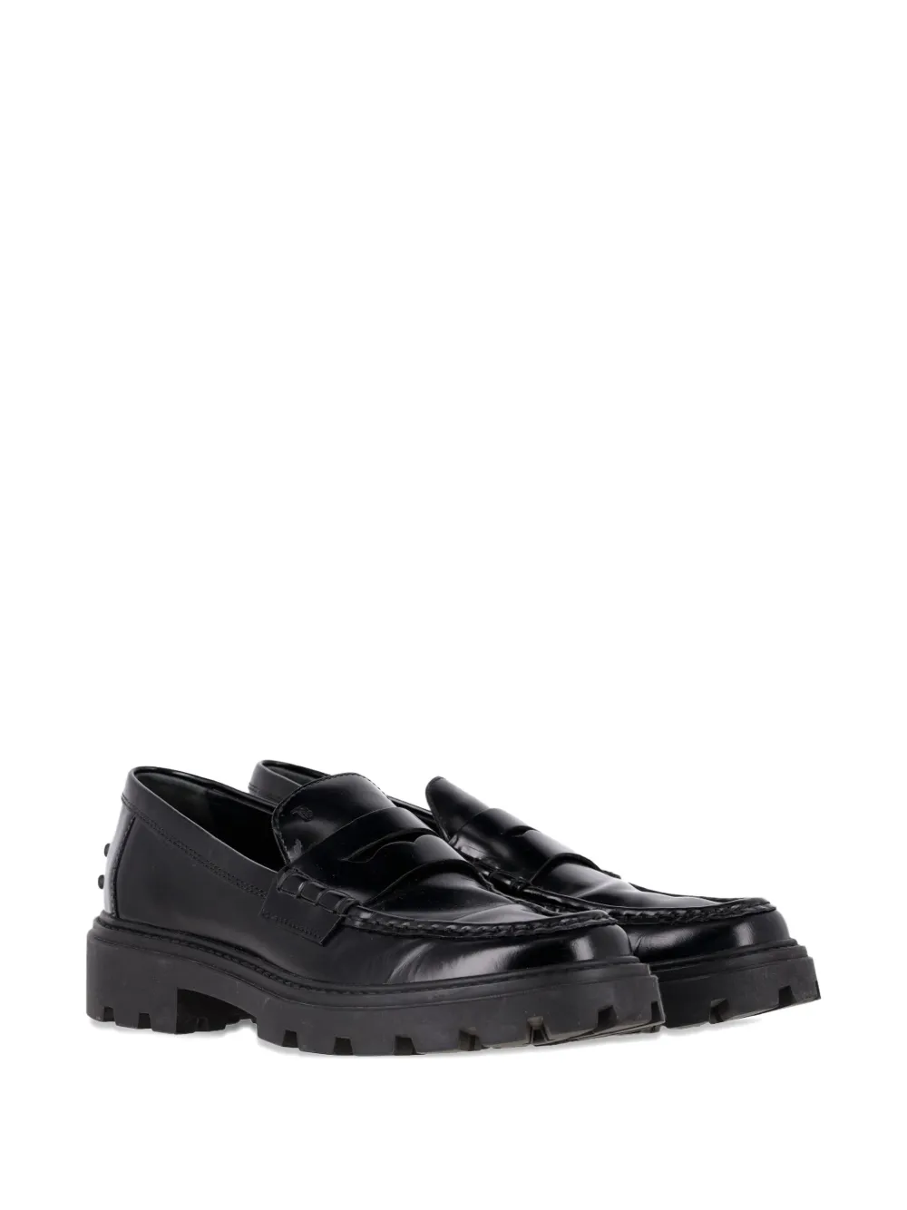 Tod's Vintage chunky leather loafers - Zwart