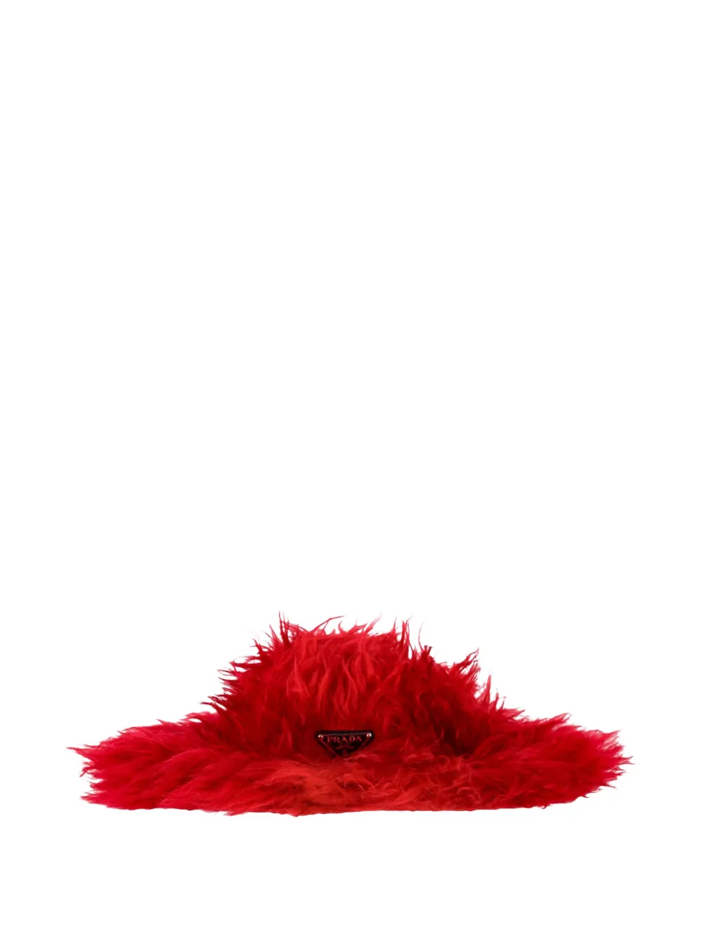 Prada Pre-Owned logo-plaque hat - Rosso