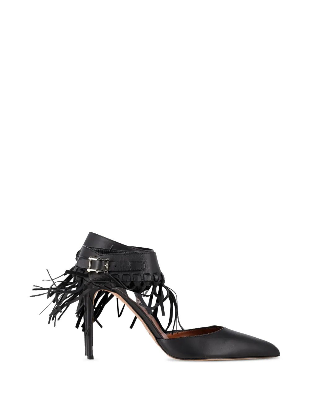 Valentino Garavani Pre-Owned fringed ankle-strap pumps - Nero