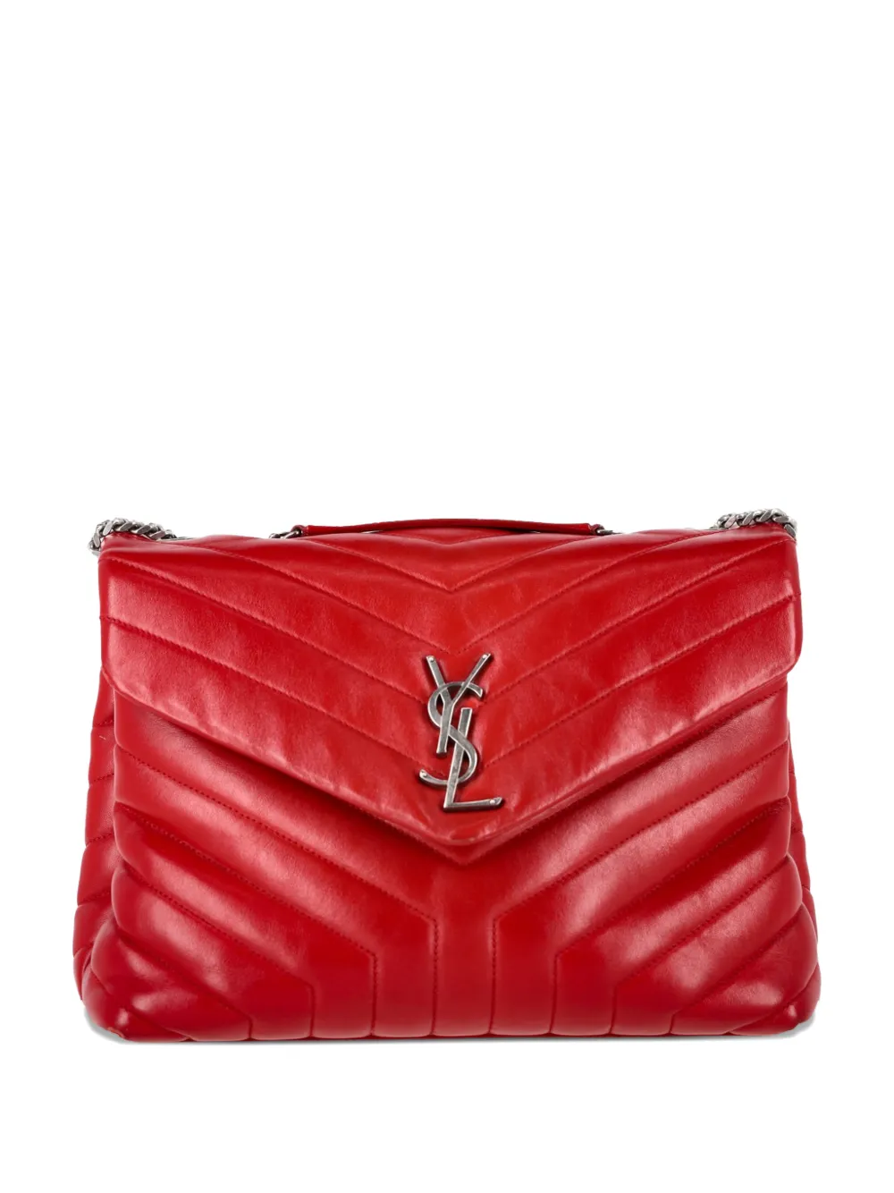 Saint Laurent Pre-Owned medium LouLou quilted shoulder bag - Rosso