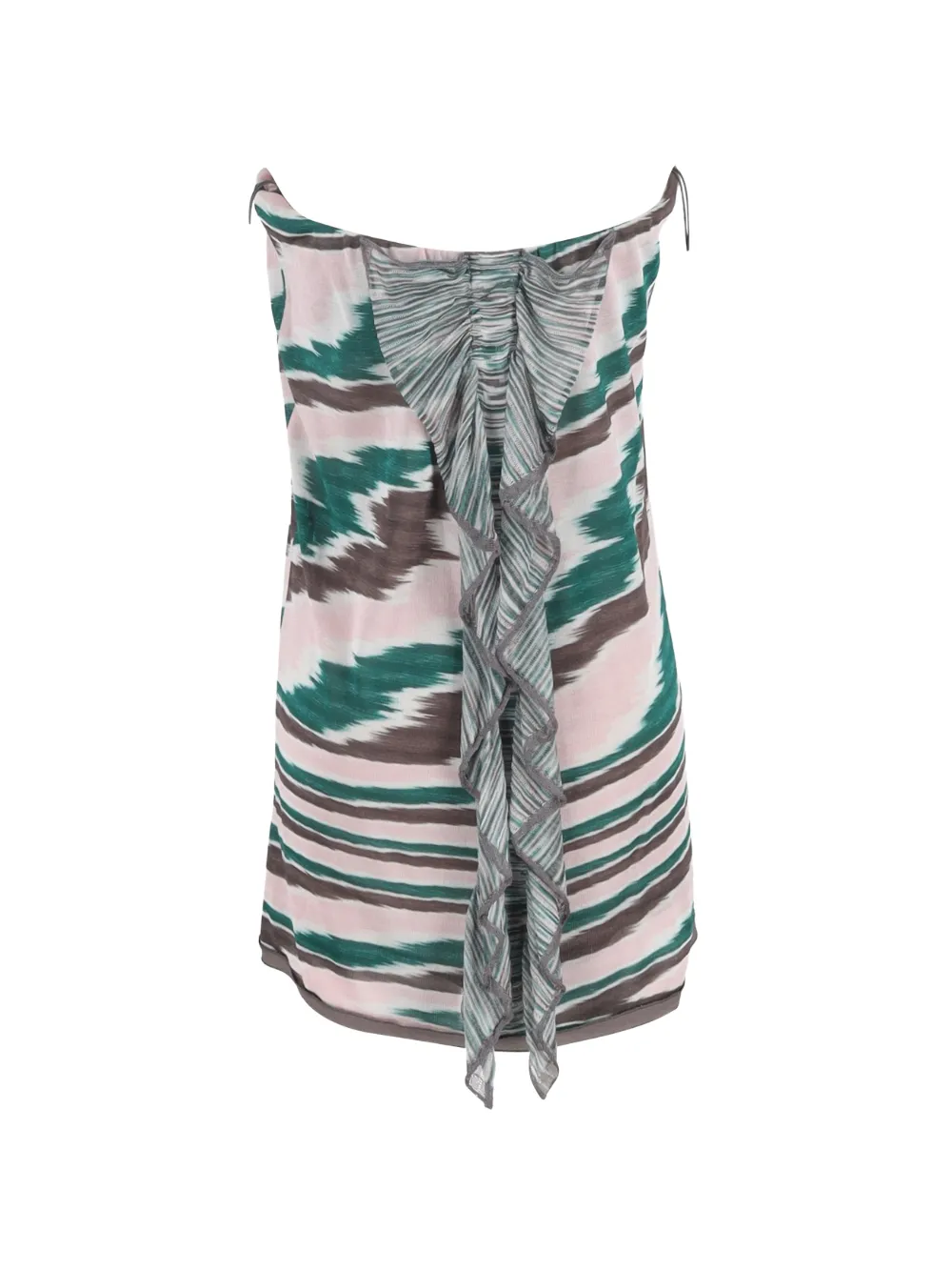 Missoni Pre-Owned ruffled strapless mini dress - Roze