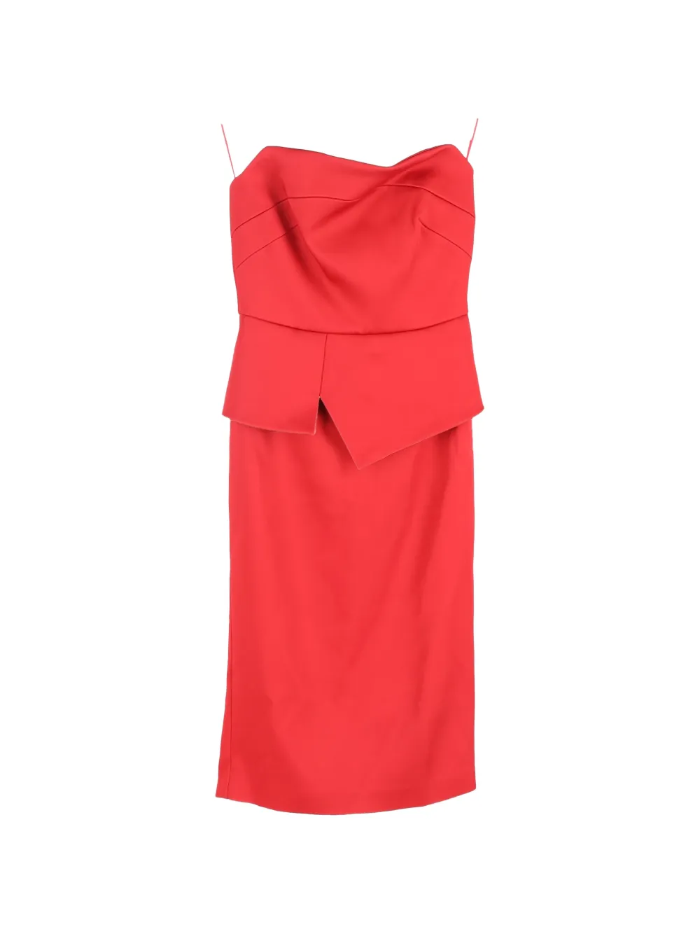 Roland Mouret strapless midi dress - Rosso