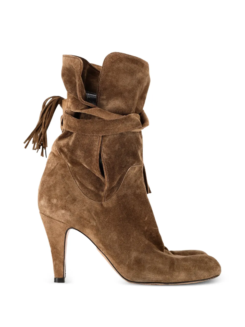 Chloé Vintage tie suede heeled ankle boots - Braun