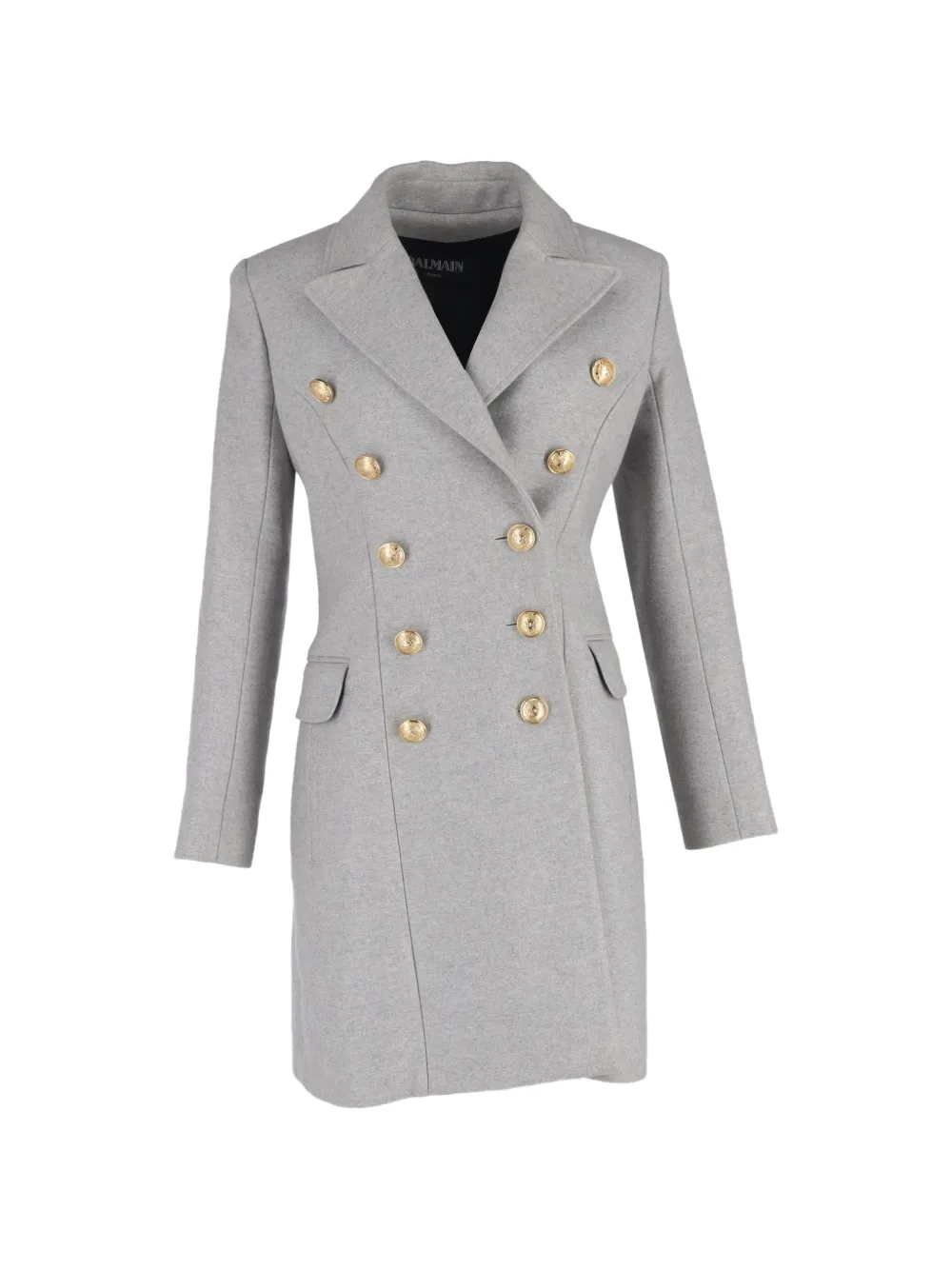 Balmain Pre-Owned 2022 double-breasted coat - Grigio
