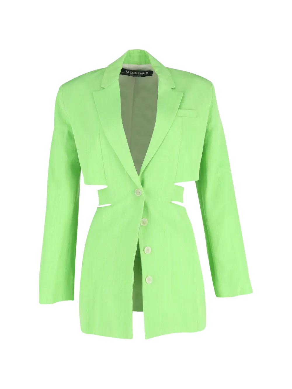 Jacquemus Pre-Owned cutout woven mini dress - Verde