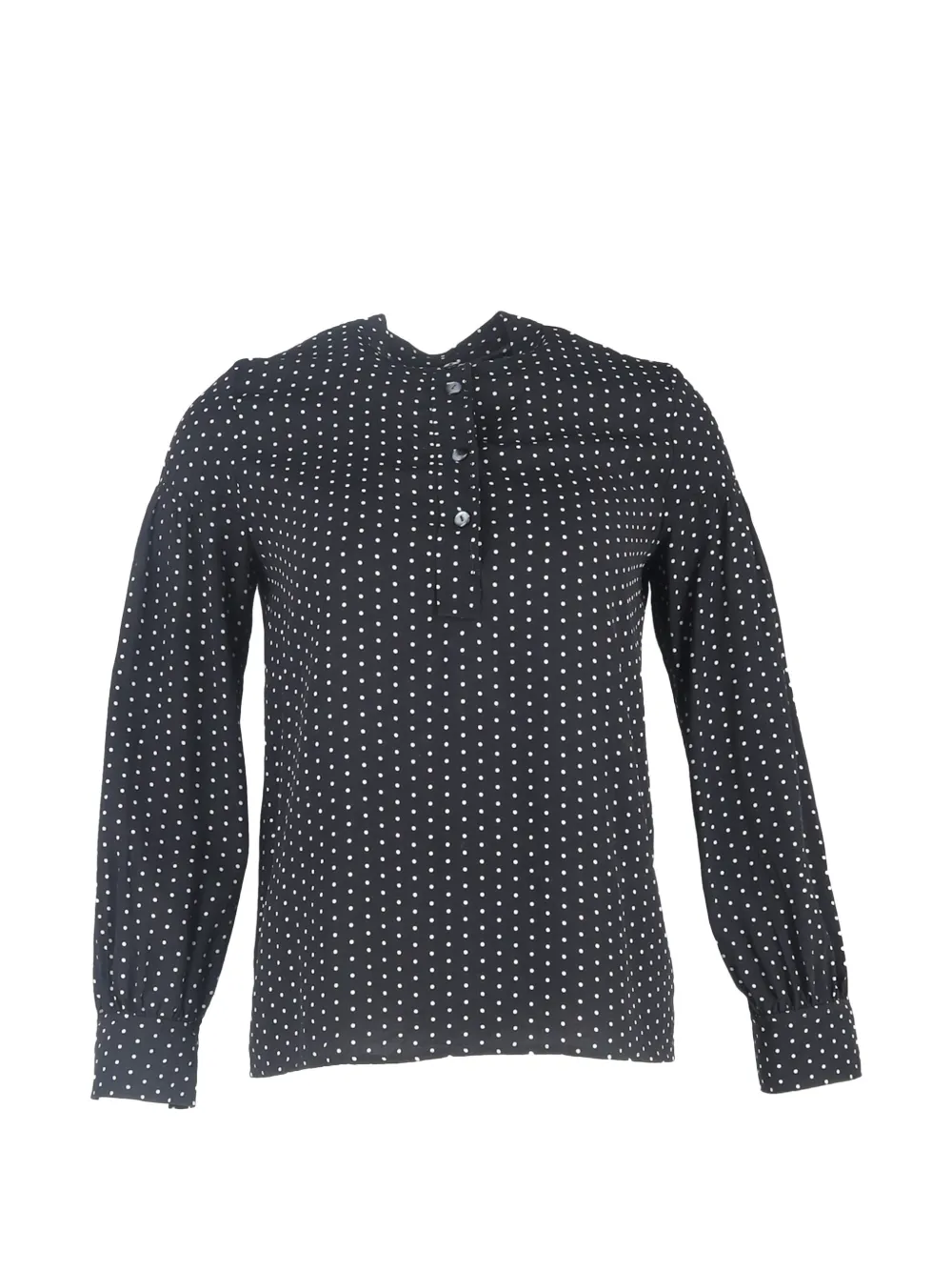 A.P.C. polka-dot pattern long sleeve blouse - Nero