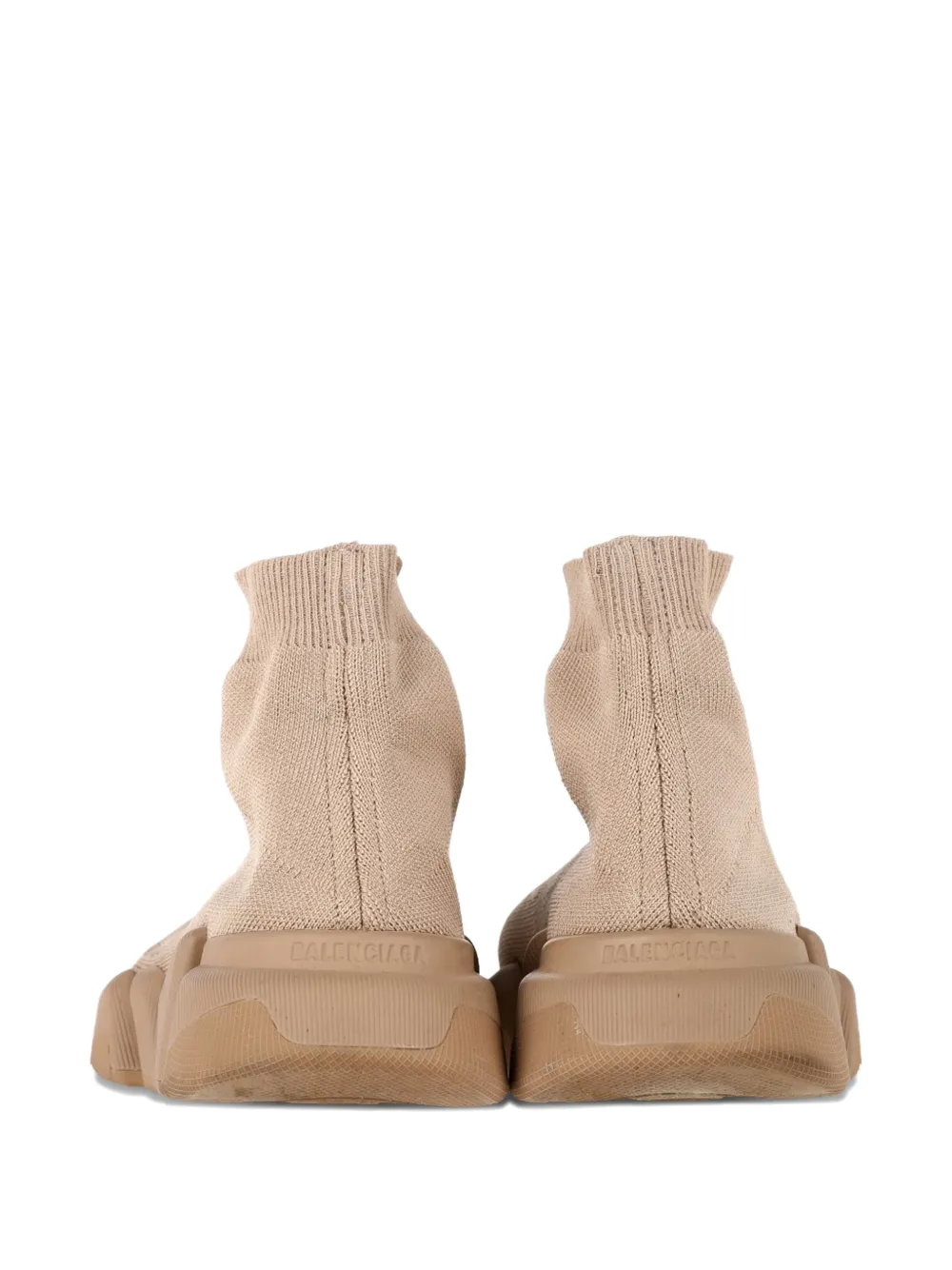 Balenciaga Pre-Owned Speed 2.0 knitted-sock logo-detail sneakers - Beige