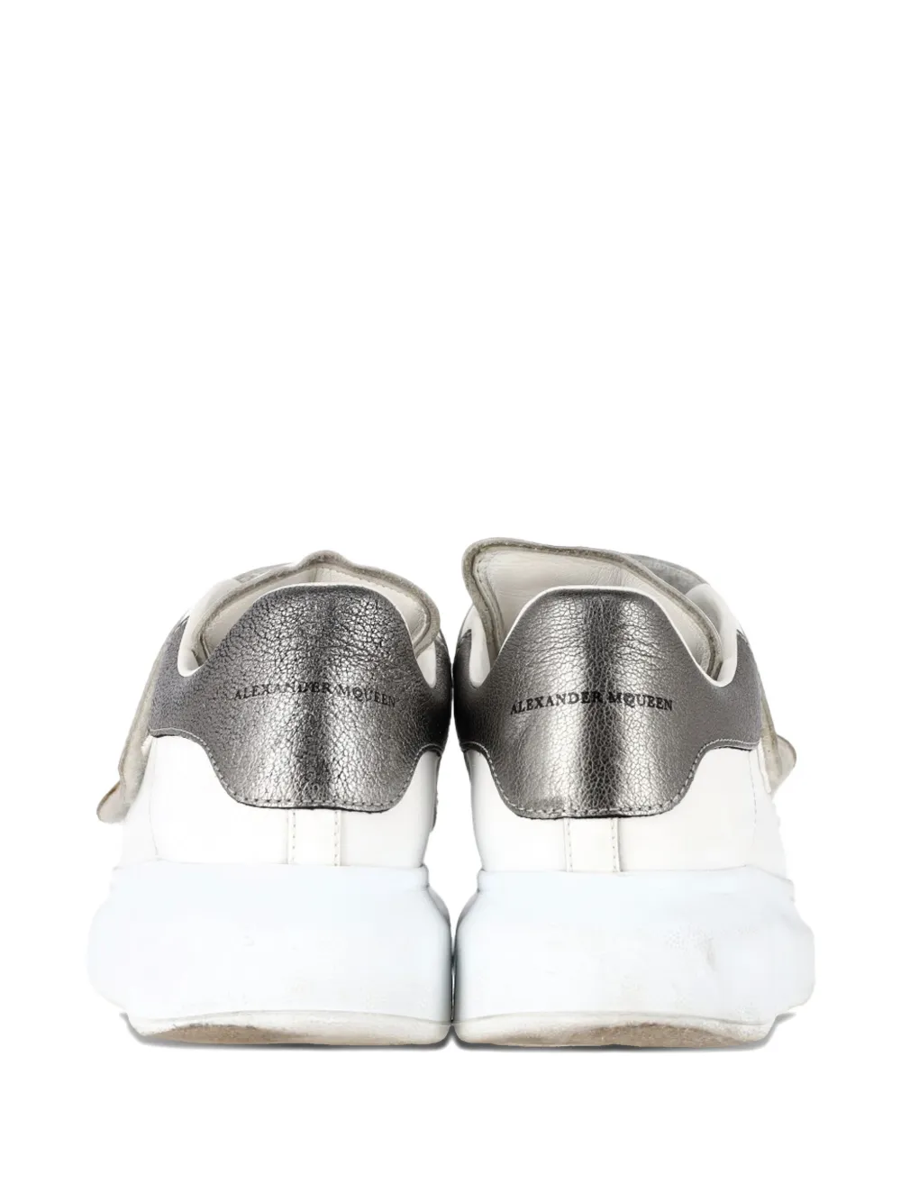 Alexander McQueen Pre-Owned logo-detail leather sneakers - Wit