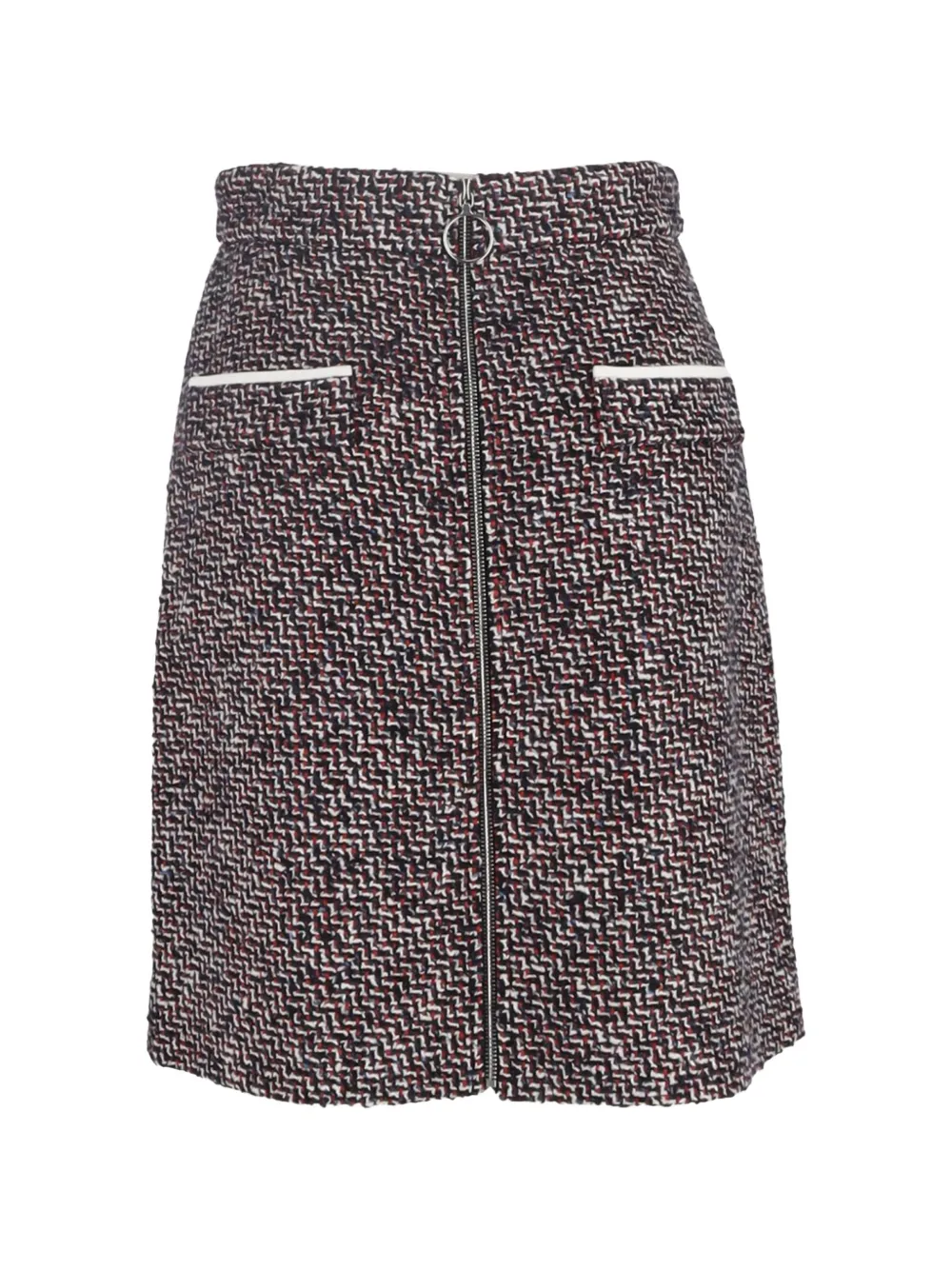Maje Jiberty tweed mini skirt - Nero