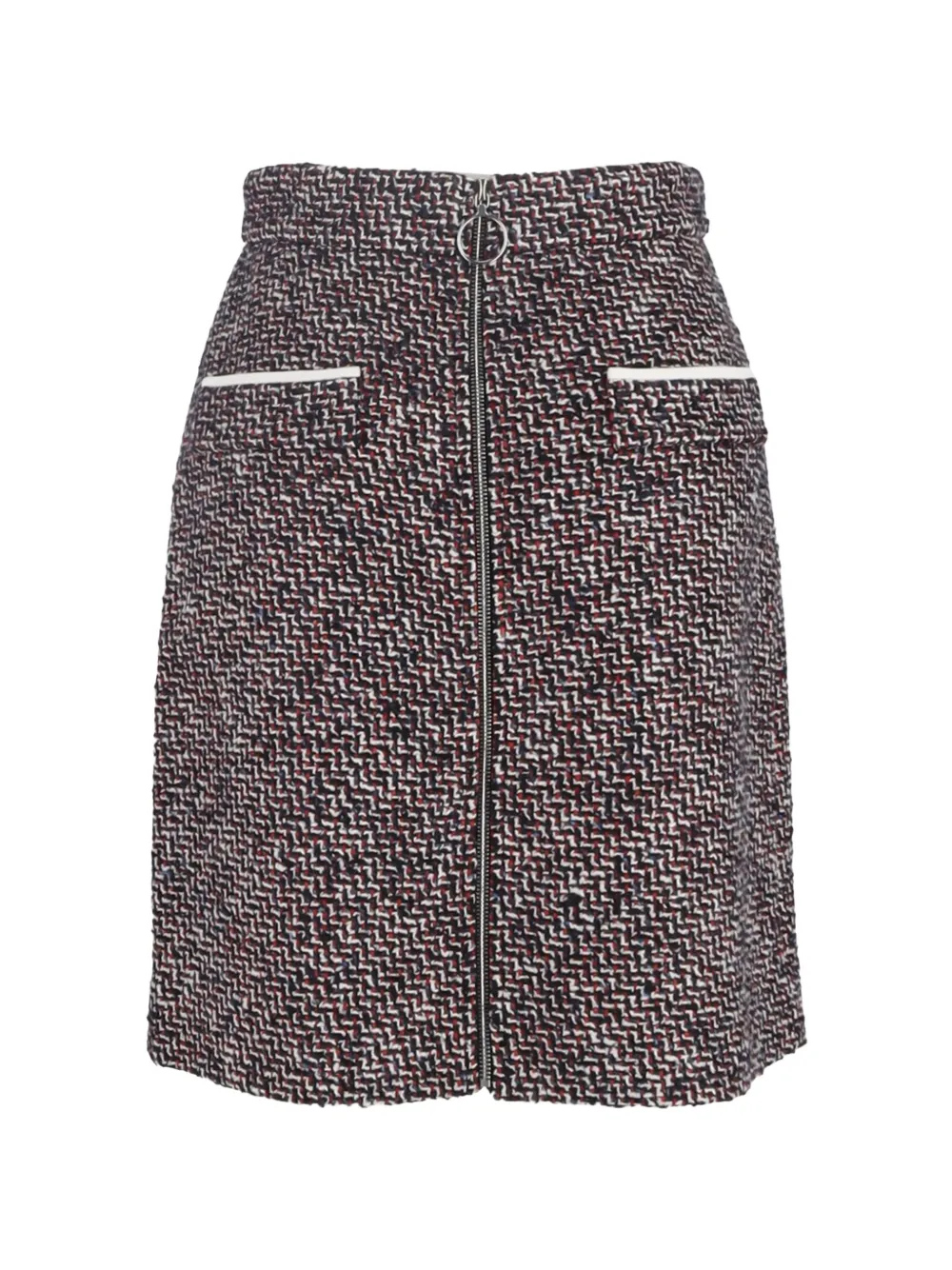 Maje Jiberty tweed mini skirt - Nero