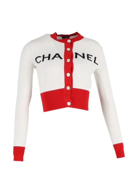 CHANEL Pre-Owned 2019 logo-detail button cardigan