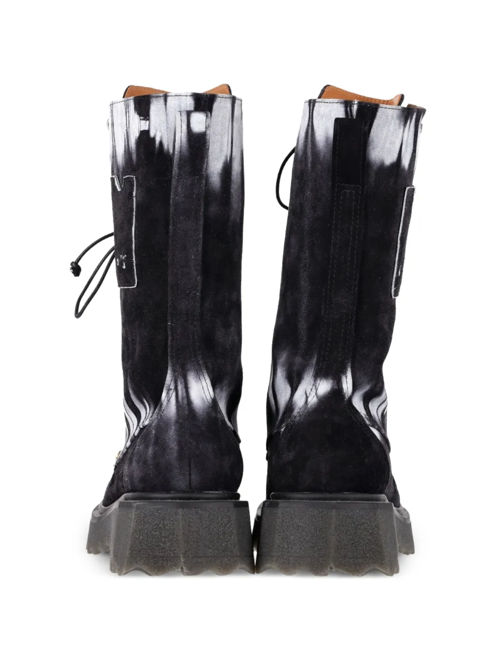Tie-Dye Sponge-Sole Combat Boots