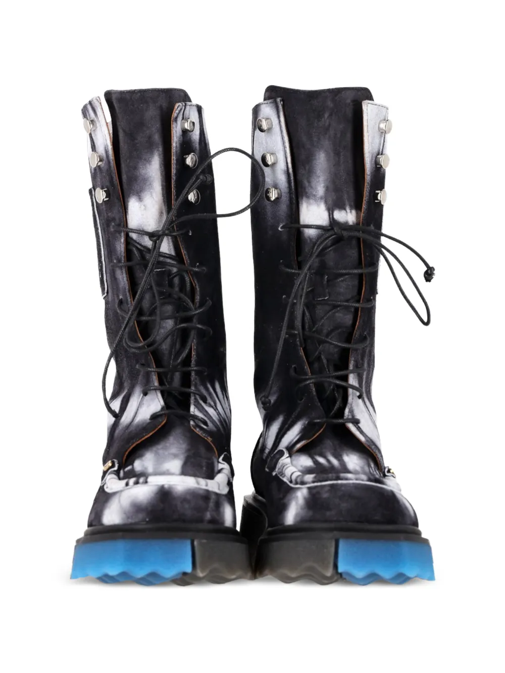 Tie-Dye Sponge-Sole Combat Boots