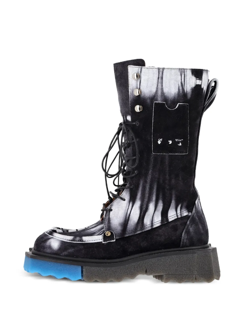 Tie-Dye Sponge-Sole Combat Boots