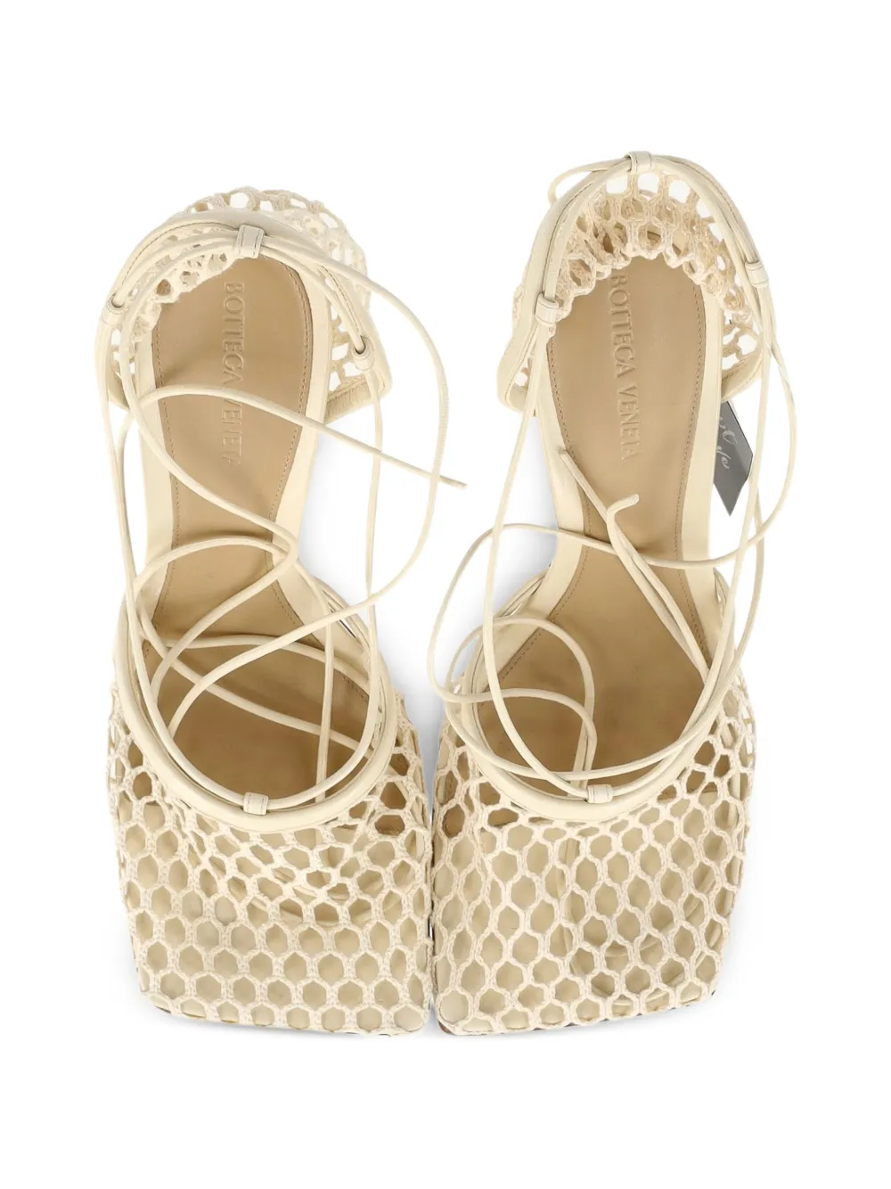 Bottega Veneta Pre-Owned ankle tie sandals - Beige
