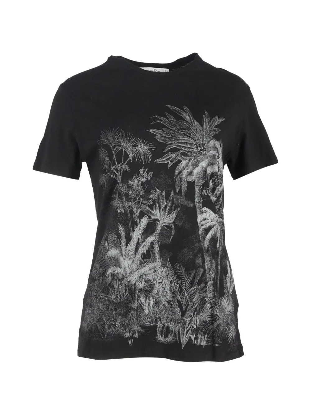 Christian Dior Pre-Owned graphic-print tropical t-shirt - Nero
