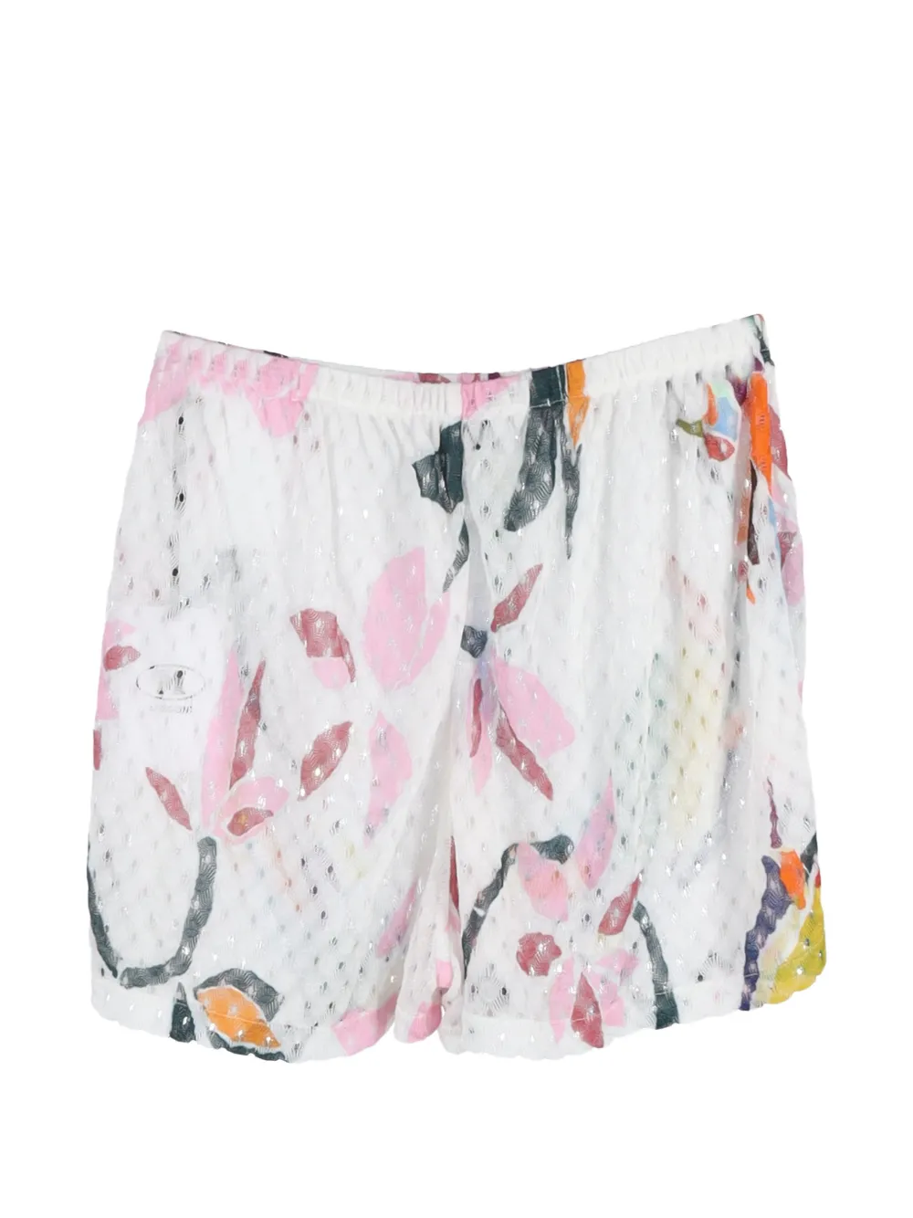 Missoni Pre-Owned Shorts elasticizzati a fiori - Bianco