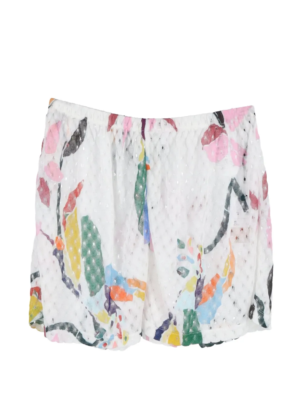 Missoni Pre-Owned floral-print elasticated shorts - Wit