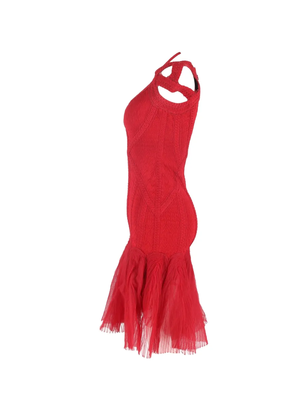 Tulle-Skirt Midi Dress