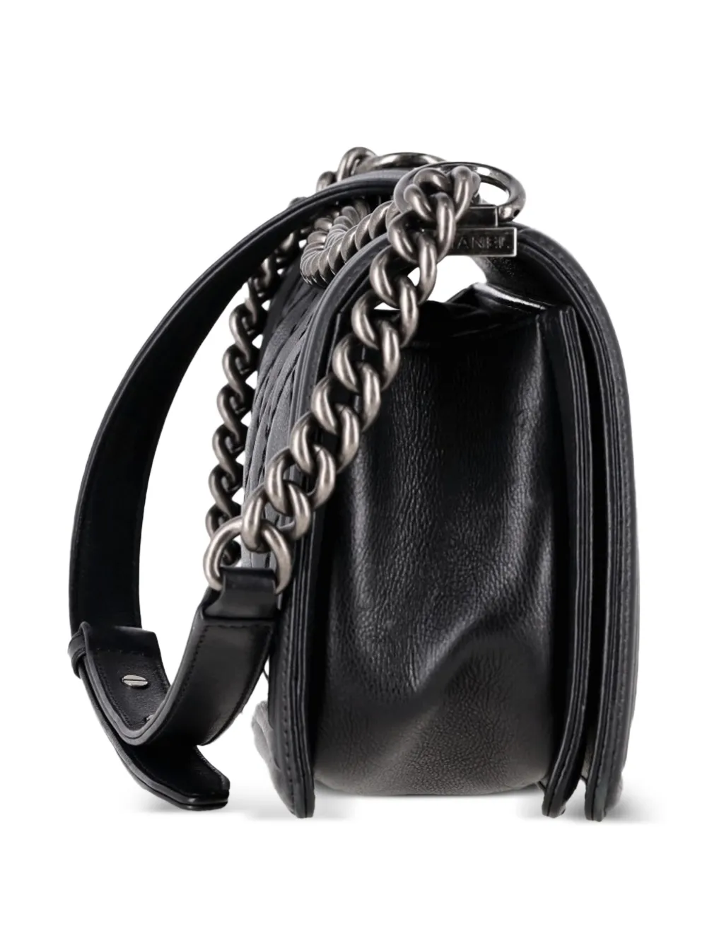 Medium Quilted Double-Stitch Boy Cross Body Bag