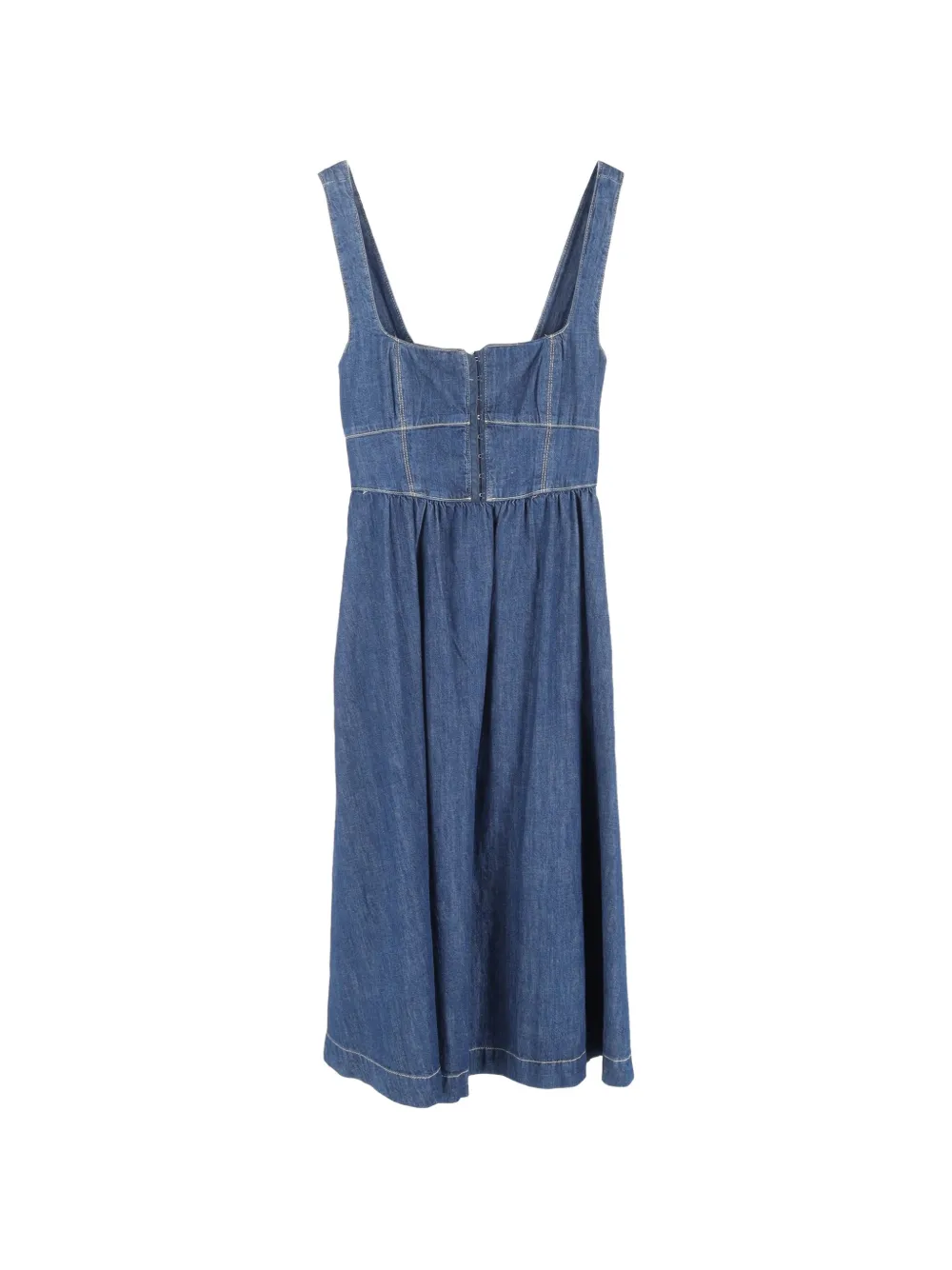 Reformation sleeveless denim midi dress - Blu