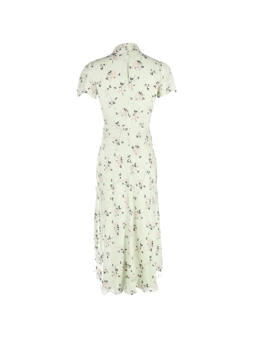 Self-Portrait twist-front floral-print midi dress - Groen