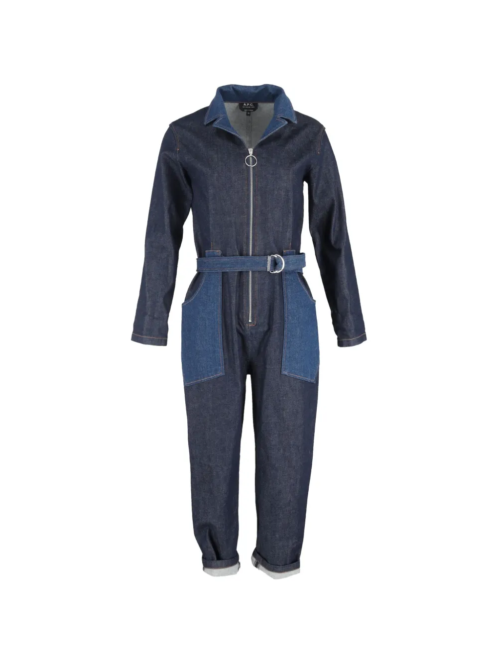 A.P.C. Rosie belted denim jumpsuit - Blu