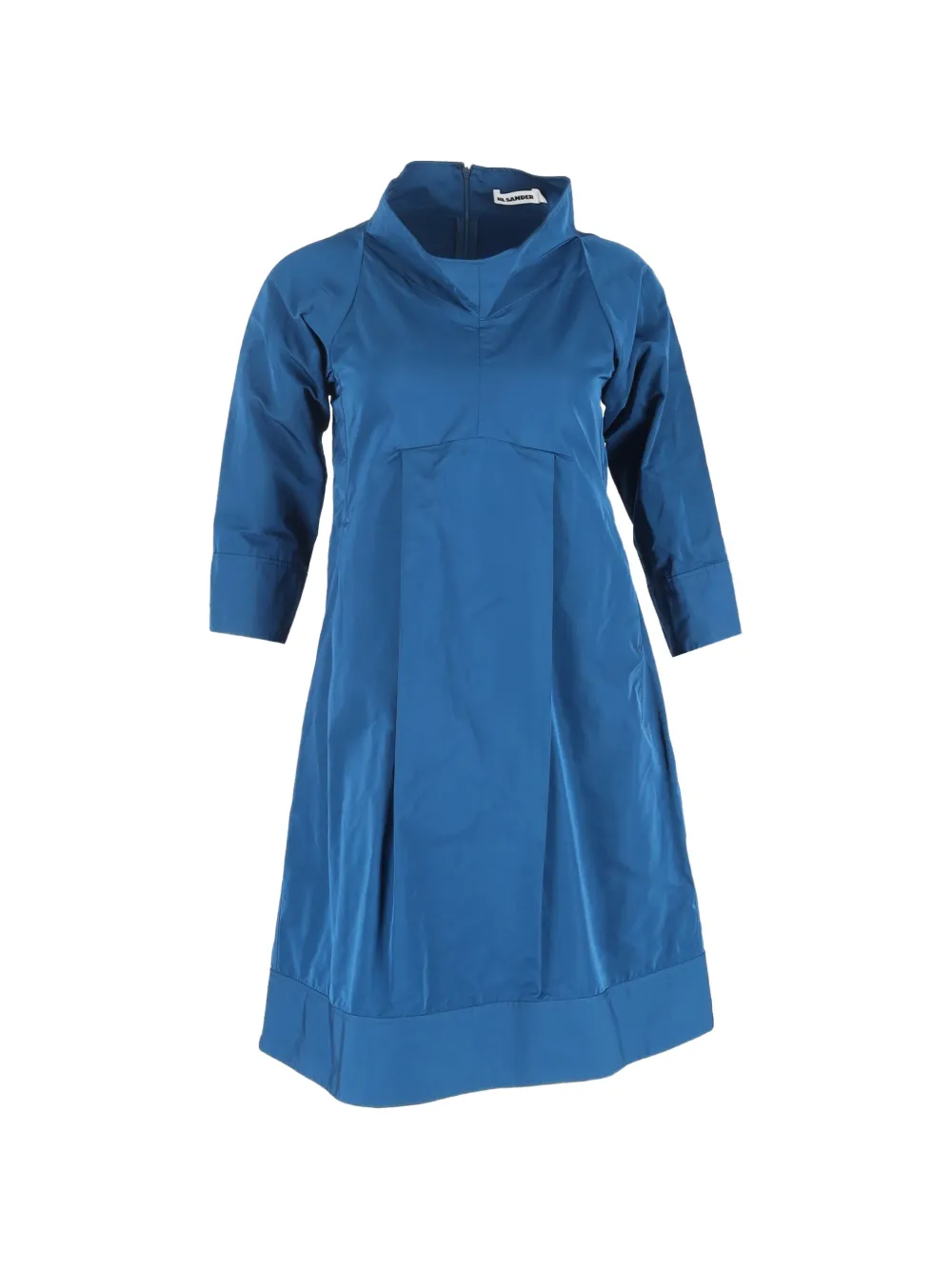 Jil Sander Pre-Owned high-collared sleeved dress - Blu