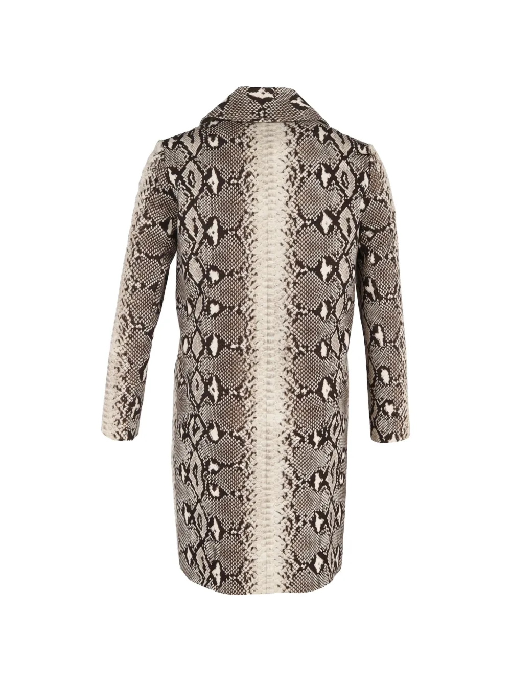 Chlo&eacute; Vintage python-print button-fastening coat - Bruin