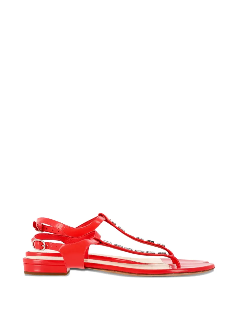 CHANEL Pre-Owned logo T-strap sandals - Rot