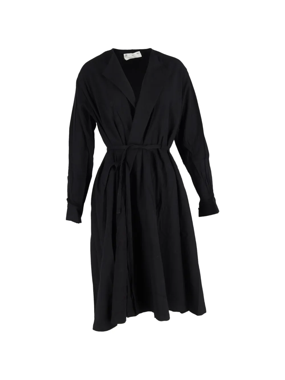 Yohji Yamamoto Pre-Owned layered wrap midi dress - Nero