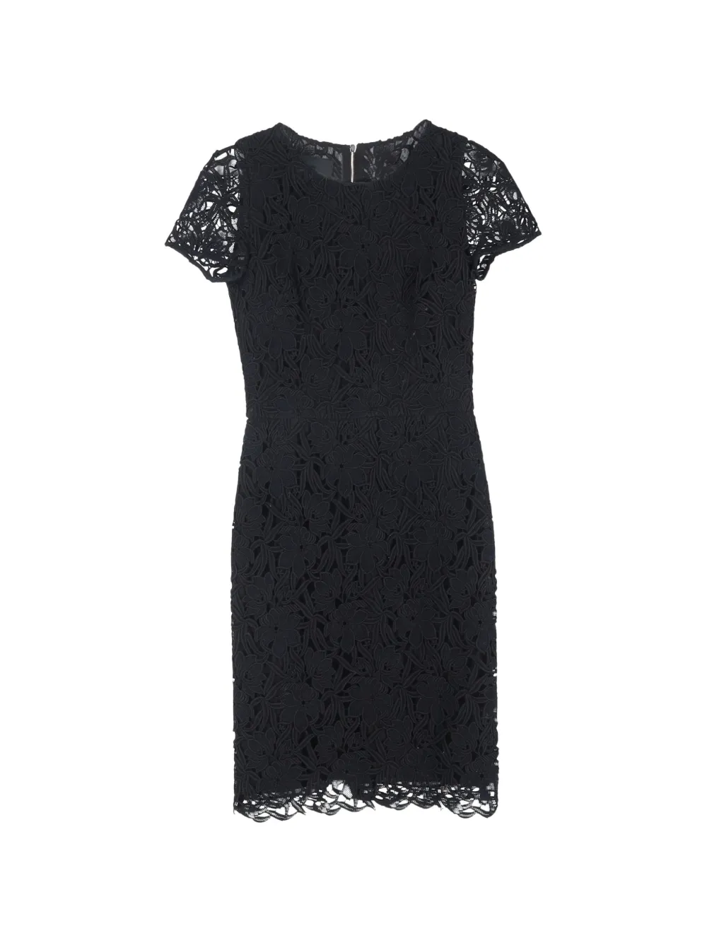 Burberry Pre-Owned embroidered lace midi dress - Nero