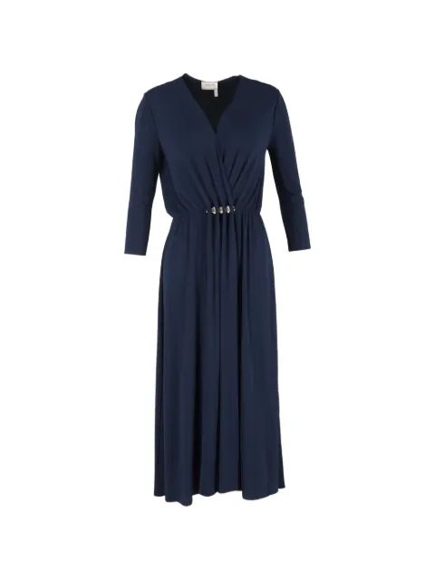 Lanvin Pre-Owned V-neck long-sleeve midi dress