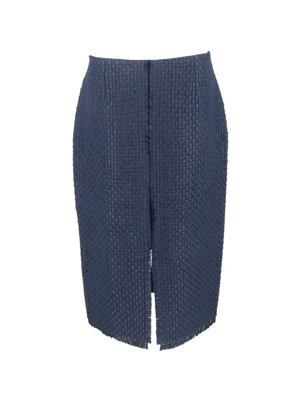 Roland Mouret woven-effect midi skirt - Blauw
