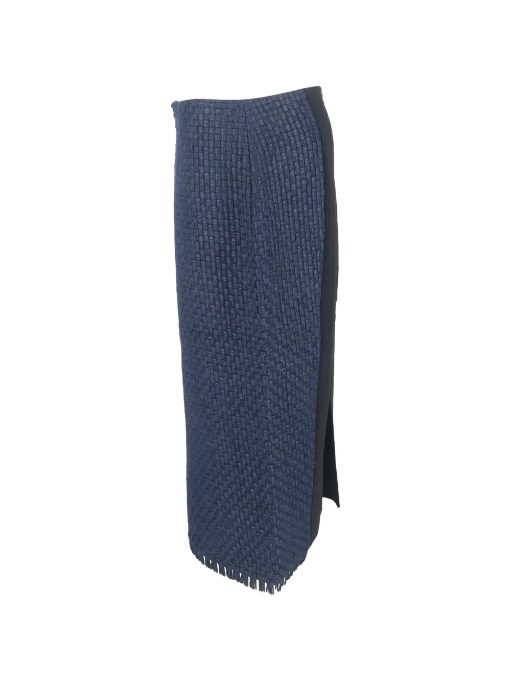 Roland Mouret woven-effect midi skirt - Blu
