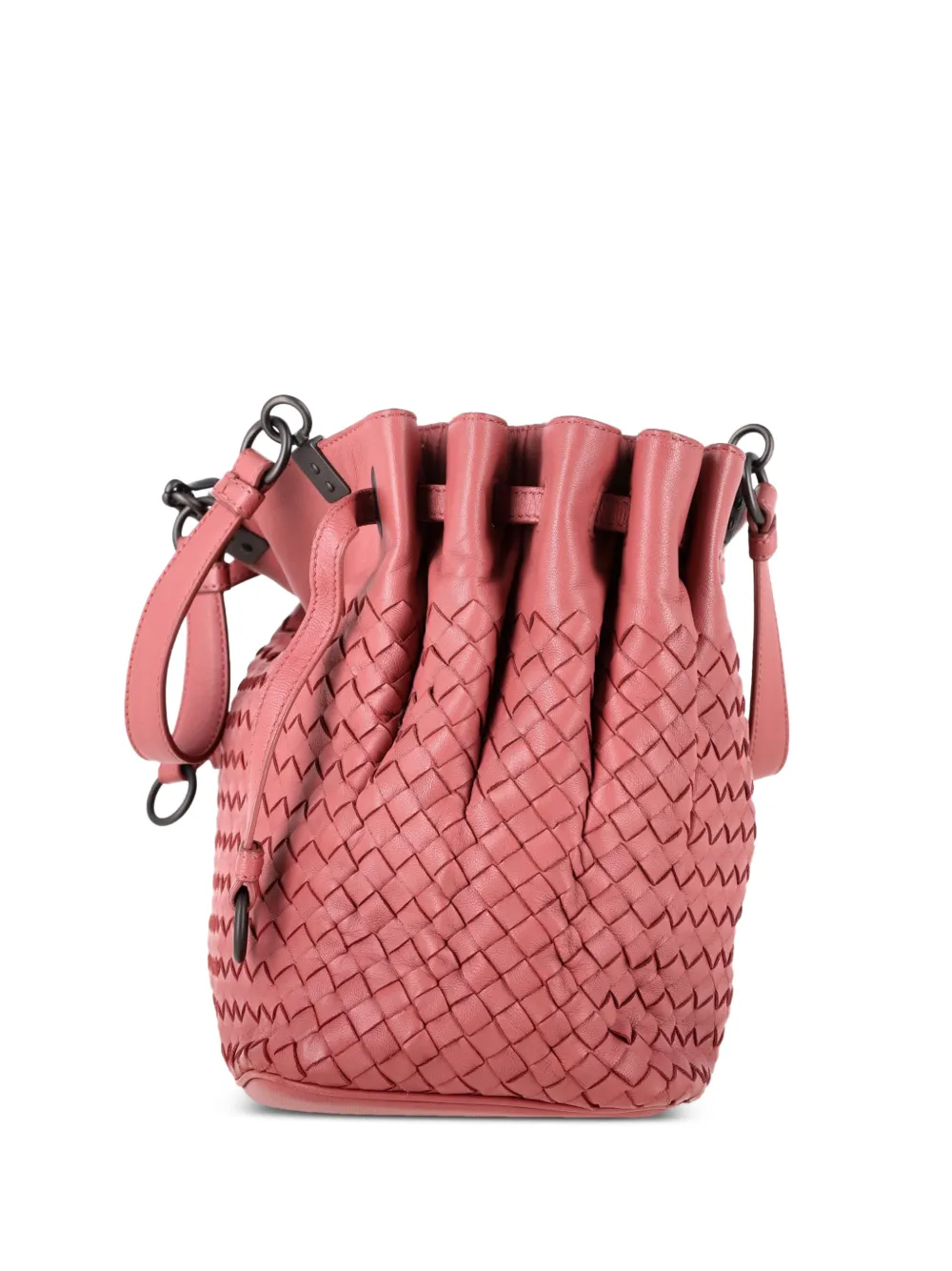 Bottega Veneta Pre-Owned intrecciato convertible bucket bag - Rosa