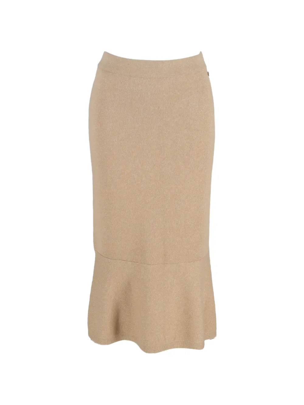 CHANEL Pre-Owned flared midi skirt - Beige