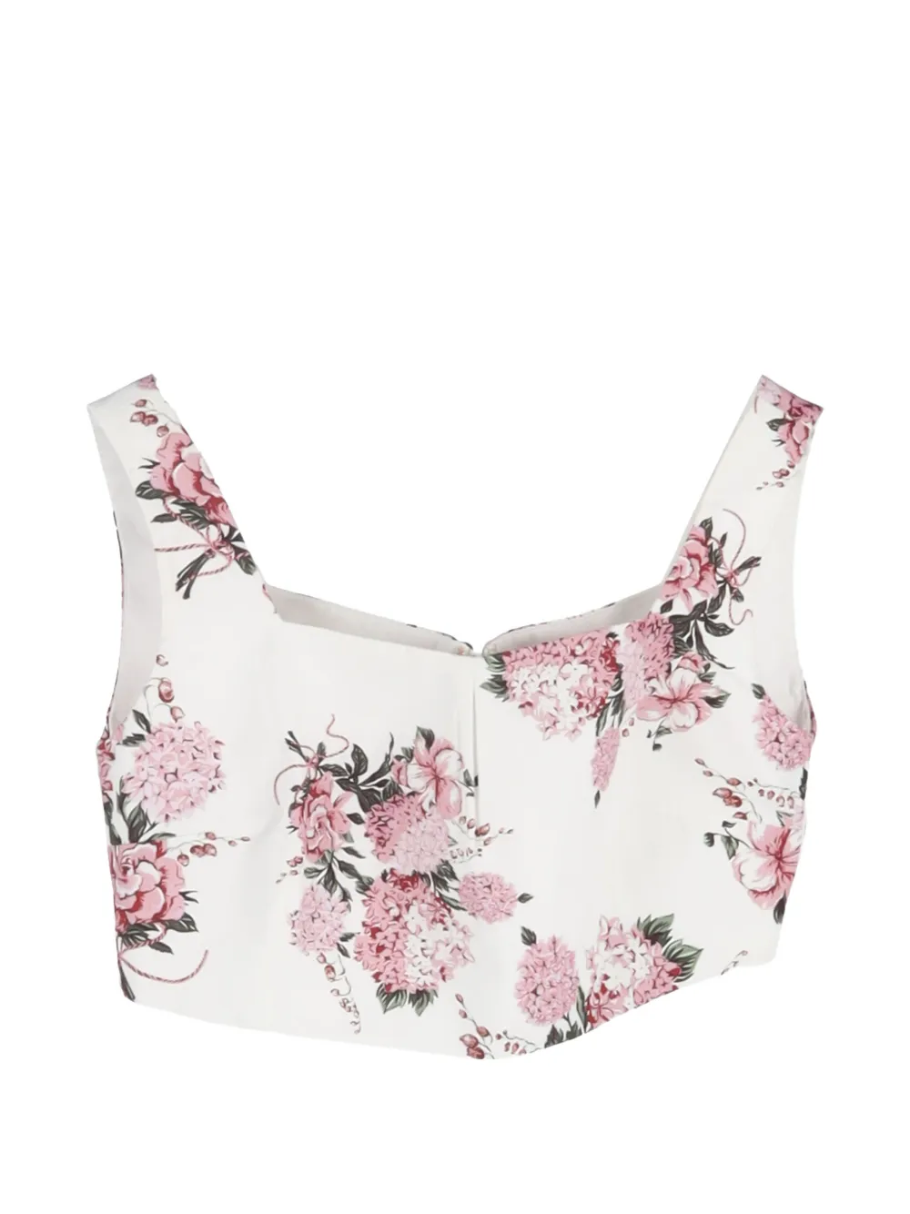 Emilia Wickstead Jeanie square-neck top - Bianco